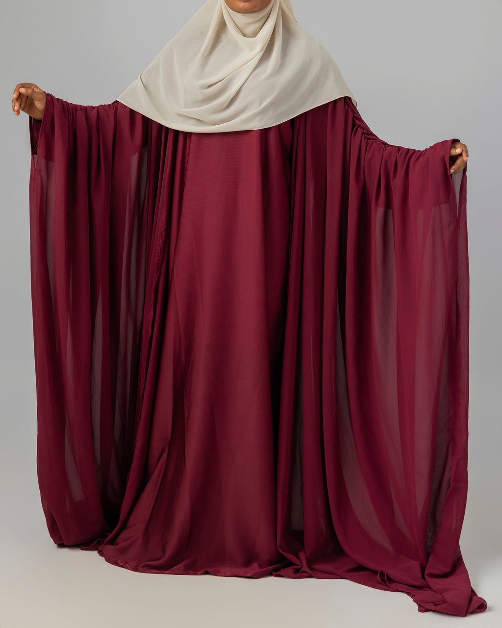 LAYALI ABAYA - BURGUNDY